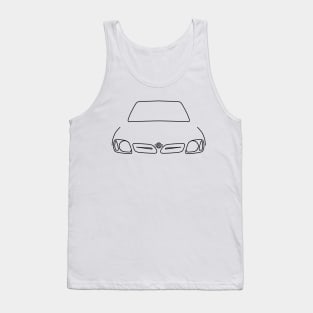 Nissan Micra outline graphic (black) Tank Top